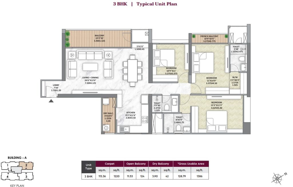 Mantra Myfair Residences 4 BHK